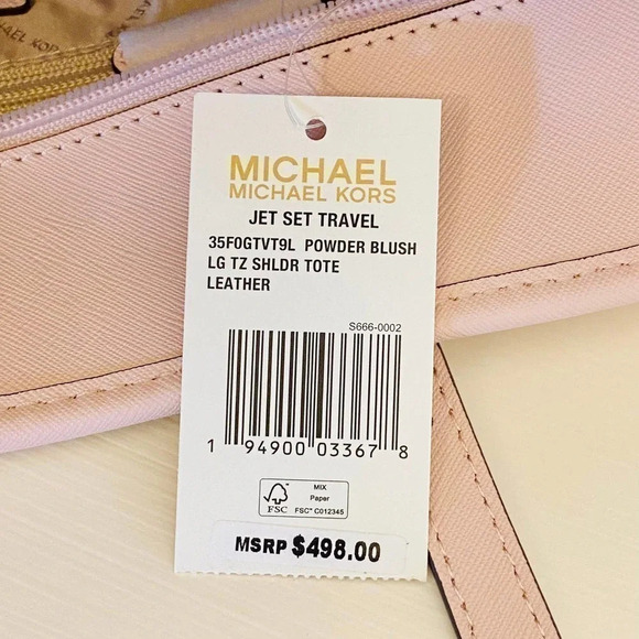 Michael Kors Purse Jet Set Travel Large Tote Leather - Picture 7 of 8